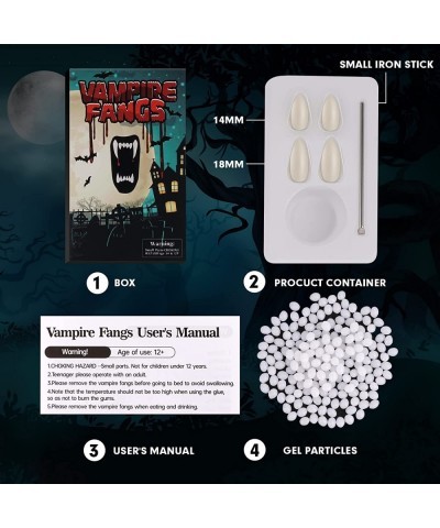 Vampire Teeth Vampire Fangs for Adults (14mm+18mm Age 14+) $24.54 Gags & Practical Joke Toys