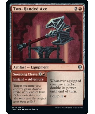 Magic: the Gathering - Two-Handed Axe // Sweeping Cleave (203) - Battle for Baldur's Gate $10.76 Trading Cards & Accessories