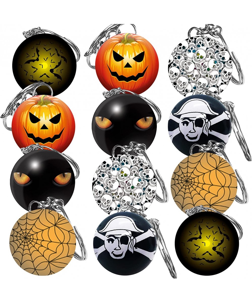 Halloween Keychain Assortment Set of 36 Metal Keychains in Assorted Designs Great as Halloween Party Favors Halloween Gifts T...