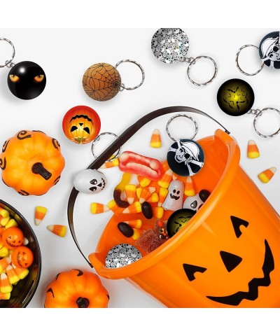 Halloween Keychain Assortment Set of 36 Metal Keychains in Assorted Designs Great as Halloween Party Favors Halloween Gifts T...