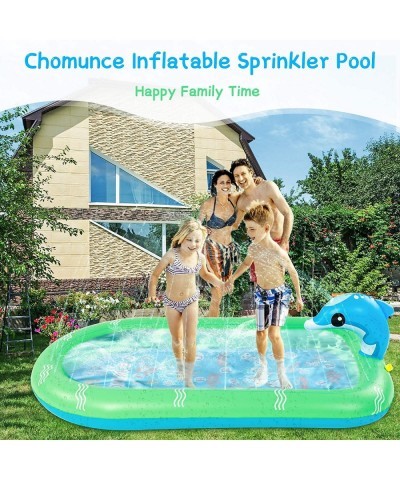 Splash Pad for Kids Inflatable Sprinkler Pool Outdoor Water Toys for Kid Ages 4-8 Summer Swimming Outside 3-in-1 Upgraded Spr...