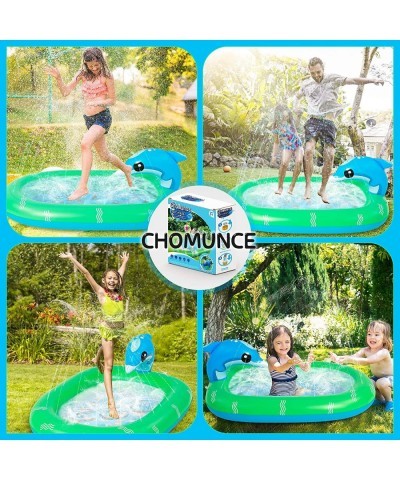 Splash Pad for Kids Inflatable Sprinkler Pool Outdoor Water Toys for Kid Ages 4-8 Summer Swimming Outside 3-in-1 Upgraded Spr...