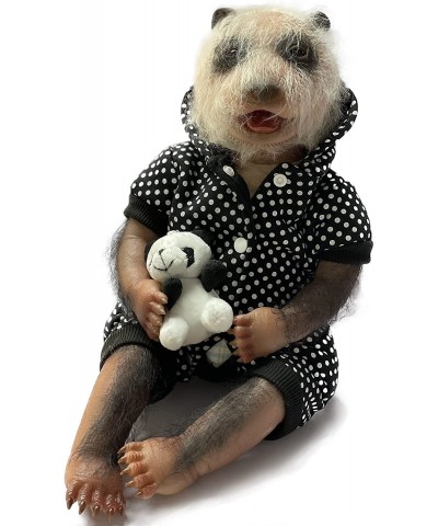 20 Inch Cute Lifelike Very Detailed Painting Reborn Baby Panda Realistic Hand Rooted Hair Real Baby Size Newborn Panda Collec...