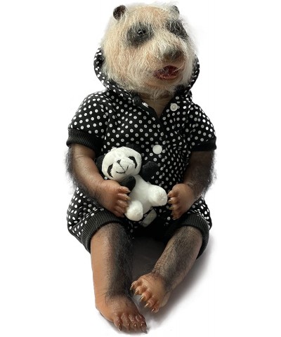 20 Inch Cute Lifelike Very Detailed Painting Reborn Baby Panda Realistic Hand Rooted Hair Real Baby Size Newborn Panda Collec...