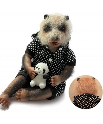 20 Inch Cute Lifelike Very Detailed Painting Reborn Baby Panda Realistic Hand Rooted Hair Real Baby Size Newborn Panda Collec...