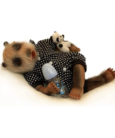 20 Inch Cute Lifelike Very Detailed Painting Reborn Baby Panda Realistic Hand Rooted Hair Real Baby Size Newborn Panda Collec...