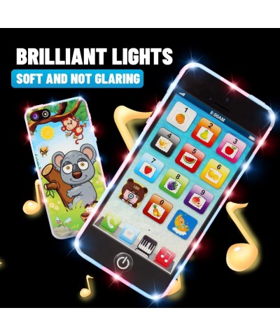 Yphone Phone Toy Toddler Mobile Smart Phone Play Music Learning English Educational Ringtone Lighting for Baby Kids Children ...