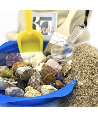 Rock Collection & Mystery Boxes. Discover 25+ Gemstones Real Crystals Break Your Own Geodes Shark Teeth & Fossils + Tools. Sc...