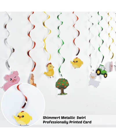 Farm Animals Hanging Party Decorations - Barnyard Theme Party Supplies Hanging Swirl for Kids Birthday Baby Shower Decor $15....