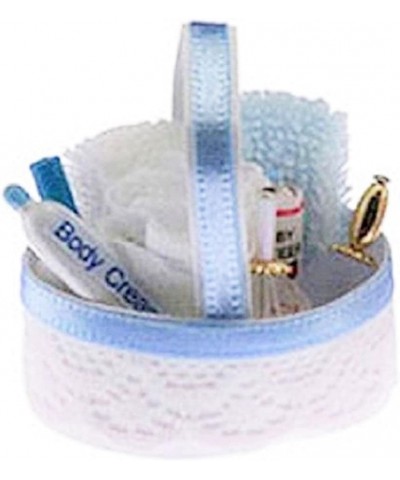 House Miniature 1:12 Bathroom Accessory Blue Toiletry Cosmetics Basket $21.64 Dollhouse Accessories