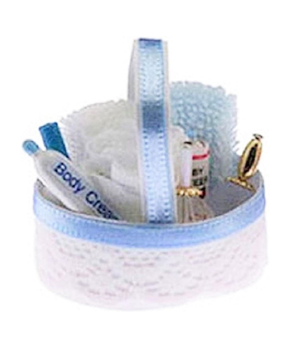 House Miniature 1:12 Bathroom Accessory Blue Toiletry Cosmetics Basket $21.64 Dollhouse Accessories