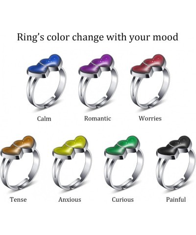 15 Pieces Mood Rings for Kids Adjustable Mixed Color Changing Mood Rings for Girls and Boys Halloween Christmas Costume Props...