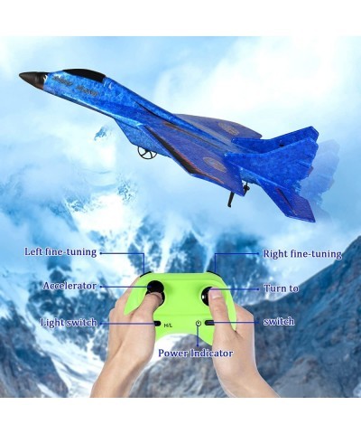 Remote Control Plane Foam RC Jet 2.4GHz 2 Channel Remote Control Airplane with LED Light Easy to Fly RC Plane for Kids Beginn...