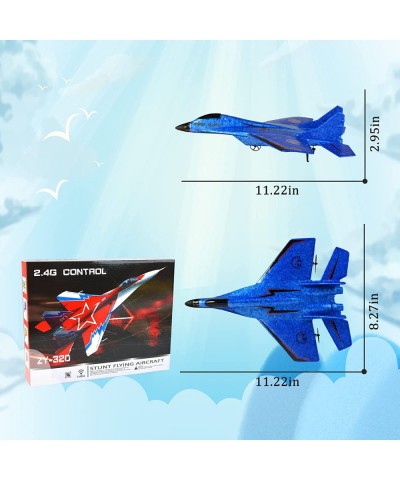 Remote Control Plane Foam RC Jet 2.4GHz 2 Channel Remote Control Airplane with LED Light Easy to Fly RC Plane for Kids Beginn...