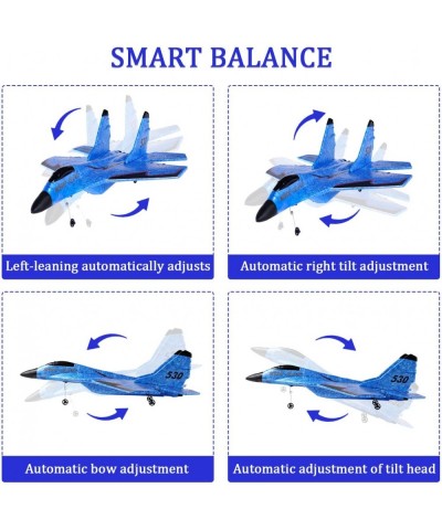 Remote Control Plane Foam RC Jet 2.4GHz 2 Channel Remote Control Airplane with LED Light Easy to Fly RC Plane for Kids Beginn...