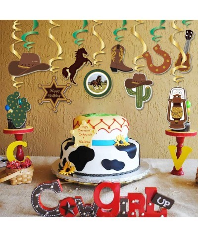 10PCS Western Cowboy Party Swirls Streamers - Western Theme Birthday Hanging Swirls Western Cowboy Theme Party Decoration Pho...