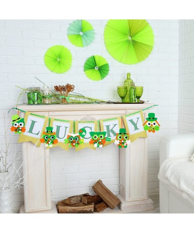 24 Sets Owl Shamrock Ornaments St. Patrick's Day Decorations Craft Kits Assorted Owl Four-Leaf Clover Lucky Shamrock Foam Sti...