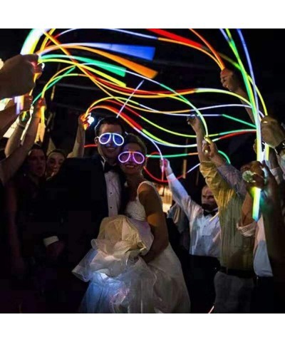 Glow Sticks Bulk 100ct 22'' Glow Necklaces with Connectors for Party Festivals Raves Birthday Wedding Blue $64.92 Kids' Party...