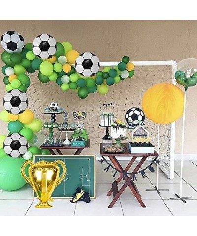 Soccer Party Balloons Set 7pcs Championship Trophy Balloon and Soccer Foil Balloons for Birthday Baby Shower Wedding Annivers...