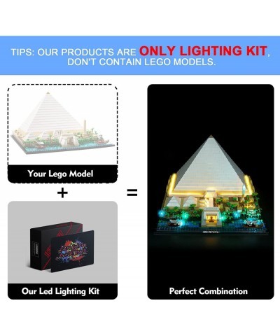 Led Light Kit for Lego 21058 Great Pyramid of Giza (No Model) Building Lighting Kit Compatible with Lego 21058 Architecture B...