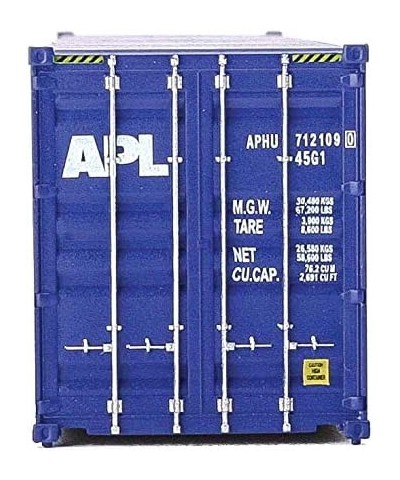 HO Scale Model of American President Lines APL (Blue White) 40' Hi Cube Corrugated Side Container 949-8259 $21.85 Toy Vehicle...