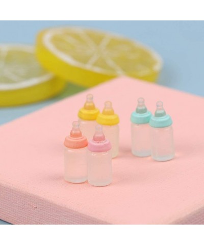 30Pcs 1:12 Dollhouse Miniatures Milk Bottle Baby Bottle Model Doll House Decor Baby Pretend Toys Dolls Accessories Dollhouses...