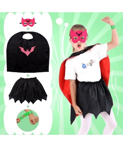 Superhero Capes and Masks for Girls - Kids Halloween Cosplay Dress Up Costumes with Skirt and Wristbands for Girls Birthday P...