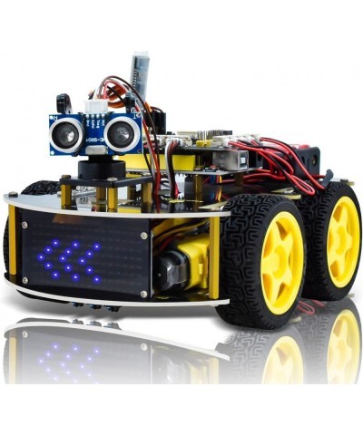 Smart Car Robot 4WD Programmable DIY Starter Kit for Arduino for Uno R3 Electronics Programming Project/STEM Educational/Scie...