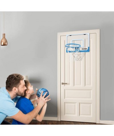 Indoor Mini Basketball Hoop Set for Kids with 2 Balls 16" x 12" Basketball Hoop for Door Wall Living room and Office Use with...