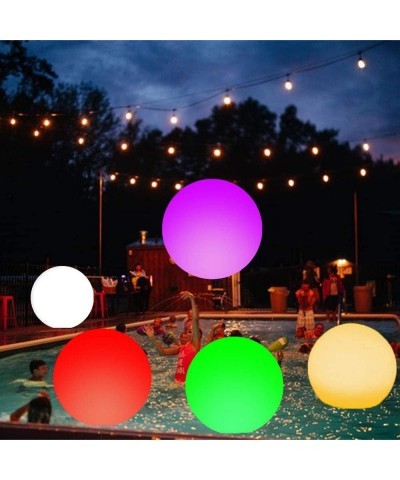 Beach Ball Glow 16'' Pool Toys 13 Colors Inflatable LED Light Up Beach Ball with Remote Glow in The Dark Home Indoor Outdoor ...