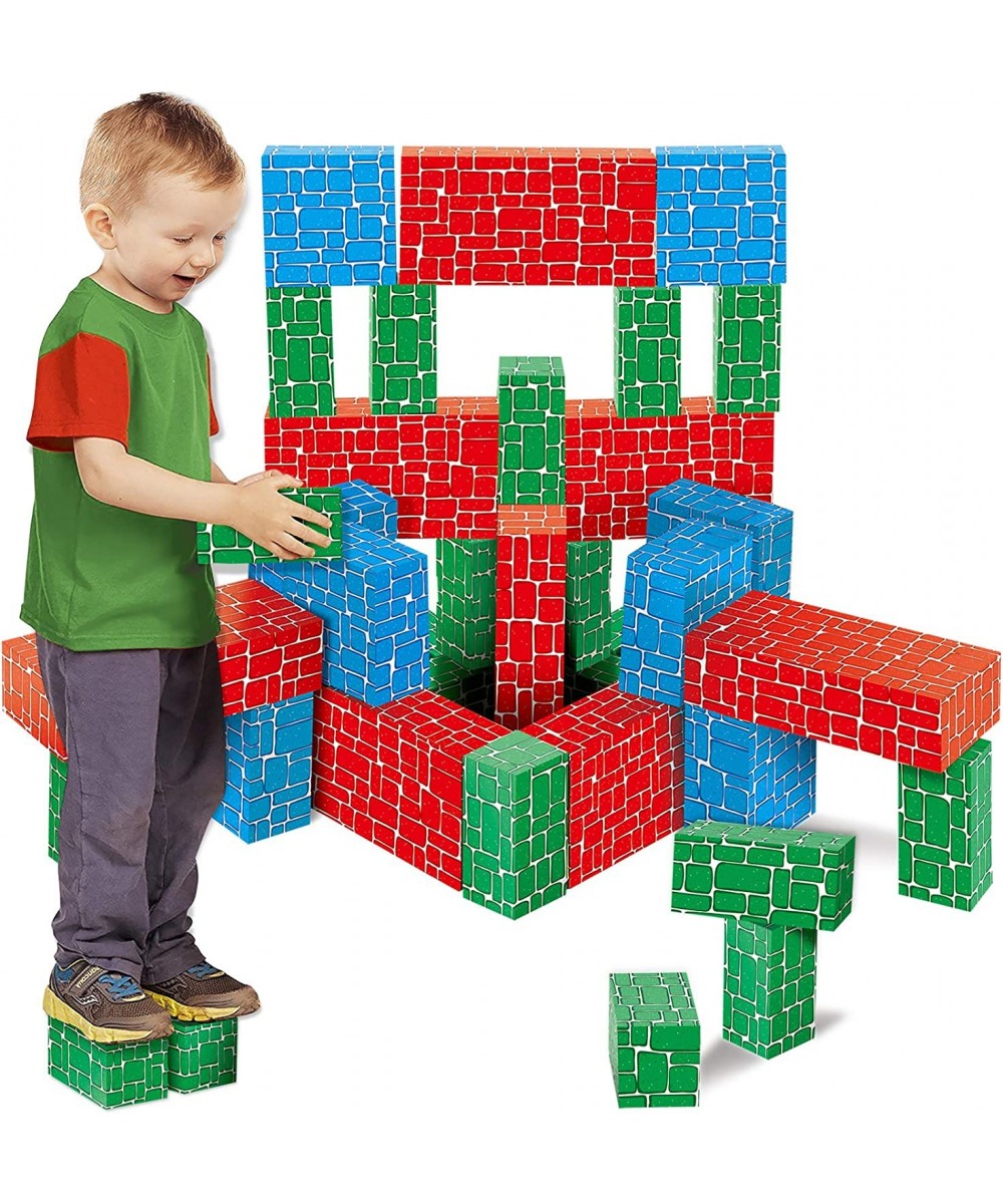 Cardboard Building Block Exercise N Play 40pcs Extra-Thick Jumbo Giant Building Blocks in 3 Sizes for Kids $76.01 Toy Stackin...