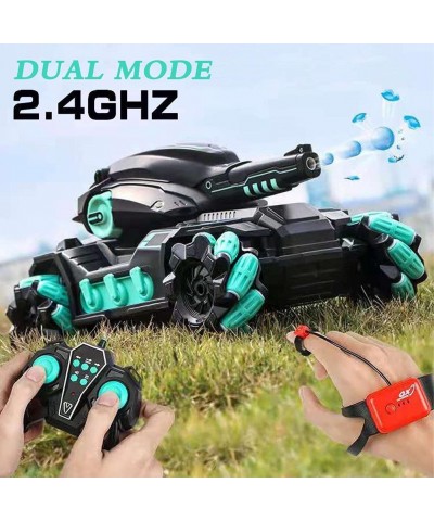 RC Tank Car 2.4G Electric Watch Remote Control Water Bomb Tank car Stunt Multiplayer Battle Toy Car Can Drift Horizontally 36...