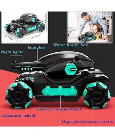 RC Tank Car 2.4G Electric Watch Remote Control Water Bomb Tank car Stunt Multiplayer Battle Toy Car Can Drift Horizontally 36...