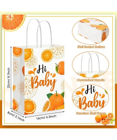 18 Pieces Little Cutie Party Treat Bags Hey Cutie Goody Gift Bags with Handles Orange Theme Party Favor Candy Bags Little Cut...