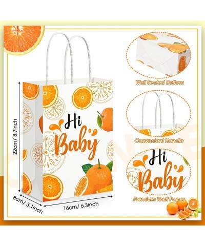 18 Pieces Little Cutie Party Treat Bags Hey Cutie Goody Gift Bags with Handles Orange Theme Party Favor Candy Bags Little Cut...