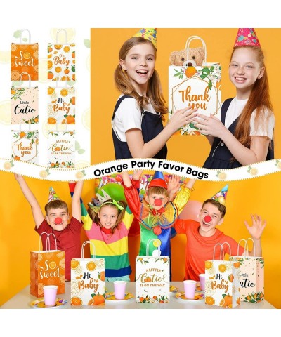 18 Pieces Little Cutie Party Treat Bags Hey Cutie Goody Gift Bags with Handles Orange Theme Party Favor Candy Bags Little Cut...