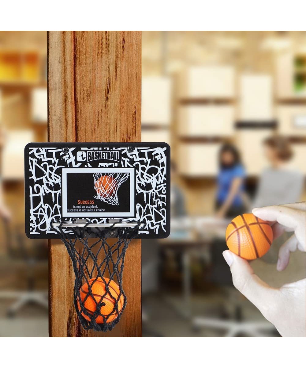 Indoors Office Desk Mini Basketball Hoop and Balls Shooting Decompress Man Cave Bedroom Toilet Office Desktop Mini Basketball...