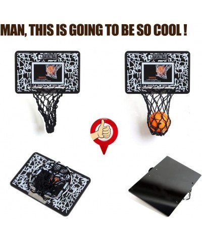 Indoors Office Desk Mini Basketball Hoop and Balls Shooting Decompress Man Cave Bedroom Toilet Office Desktop Mini Basketball...