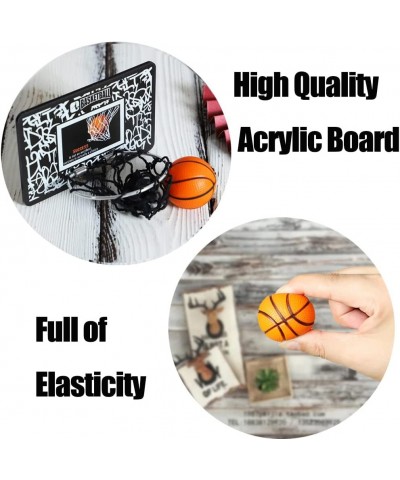 Indoors Office Desk Mini Basketball Hoop and Balls Shooting Decompress Man Cave Bedroom Toilet Office Desktop Mini Basketball...