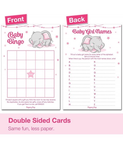 Baby Shower Games for Girl - Set of 4 Games for 30 Guests - Double Sided Cards - Baby Shower Supplies - Elephant Theme $27.73...