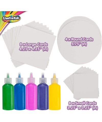 Spin & Paint Refill Pack - 8 x Large Cards - 8 x Small Cards - 4 x Round Cards - 5 Bottles of Colored Paint $25.69 Craft Kits