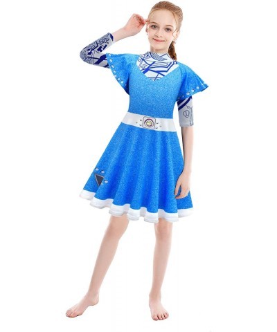 Zombies Halloween Alien Girls Costume Dress with Gloves 4-12Y $33.56 Kids' Costumes