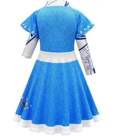 Zombies Halloween Alien Girls Costume Dress with Gloves 4-12Y $33.56 Kids' Costumes