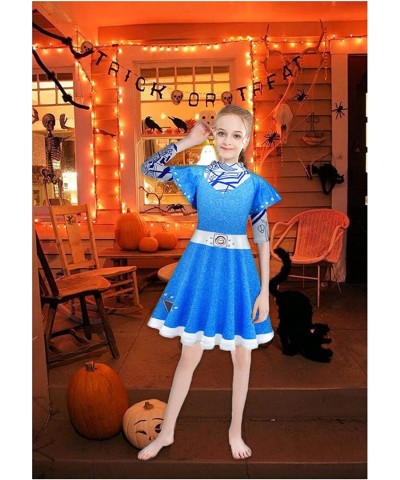 Zombies Halloween Alien Girls Costume Dress with Gloves 4-12Y $33.56 Kids' Costumes