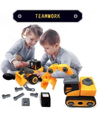 Construction Toy Trucks - Build and Take Apart - Great for Learning to Build & Fun to Play - Playset with Screwdriver Educati...