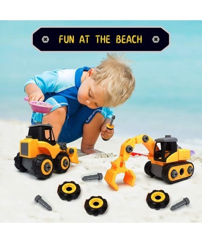 Construction Toy Trucks - Build and Take Apart - Great for Learning to Build & Fun to Play - Playset with Screwdriver Educati...