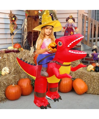 Halloween Inflatable Dinosaur Costumes Blow up Riding T rex Dino Costume for Kid Boy Girl Teens Size Age 8-10 10-12 9-16 $41....