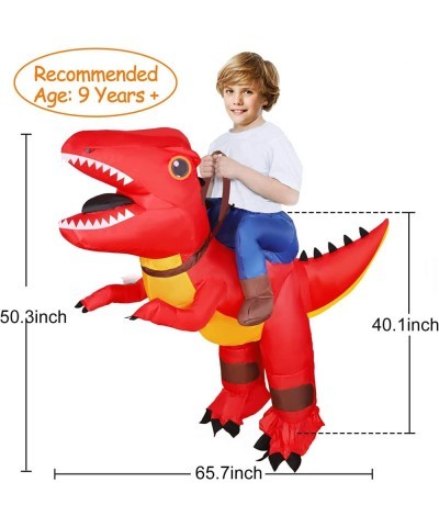 Halloween Inflatable Dinosaur Costumes Blow up Riding T rex Dino Costume for Kid Boy Girl Teens Size Age 8-10 10-12 9-16 $41....