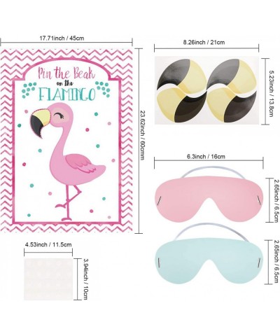 Pin The Beak on The Flamingo Game Poster for Boys Girls Kids Summer Beach Pool Hawaiian Luau Tropical Themed Baby Shower Birt...