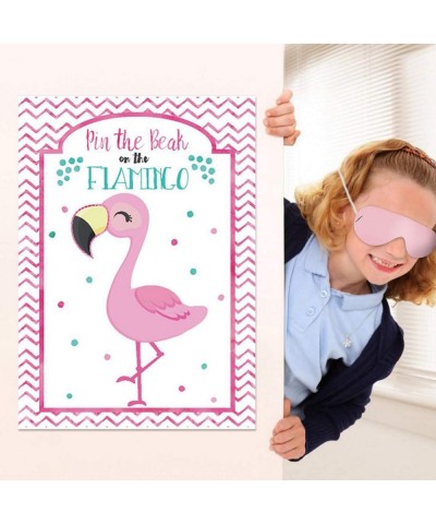 Pin The Beak on The Flamingo Game Poster for Boys Girls Kids Summer Beach Pool Hawaiian Luau Tropical Themed Baby Shower Birt...